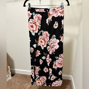 Floral Midi Slit Skirt